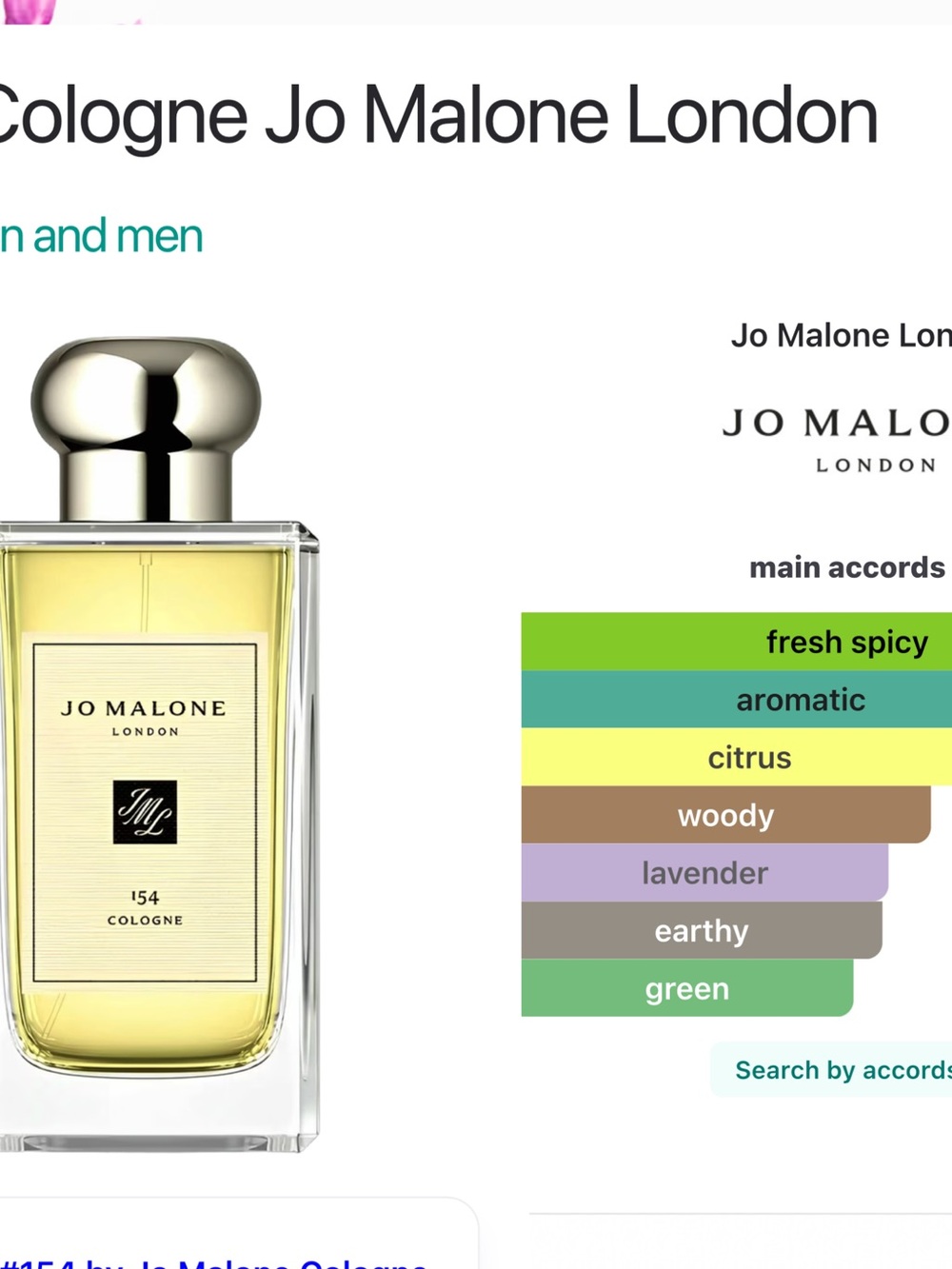 Jo Malone 154 Cologne 3.4oz - Brand New Without Box - Picture 5 of 11